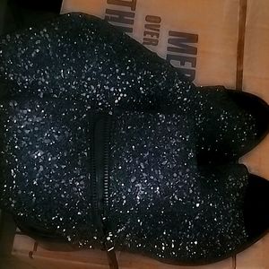 Wide width open toe booties